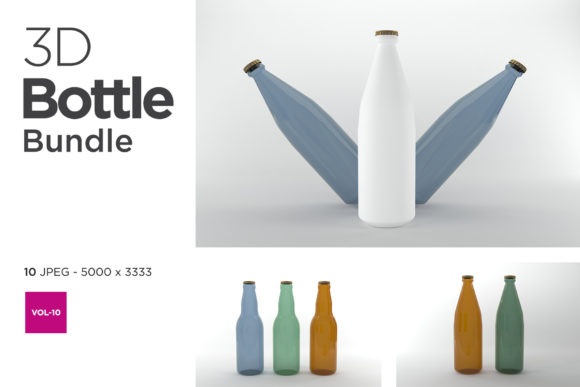 3D Bottle Mockup Bundle Vol-10: Real-World Applications for Product Design and Marketing