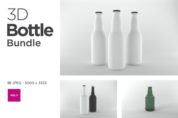 3D Bottle Mockup Bundle Vol-7: A Practical Evaluation for Designers and Marketers