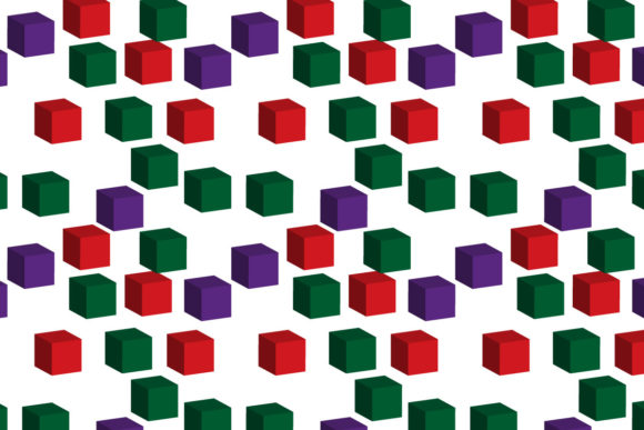 3D Cube Background Patterns for Design