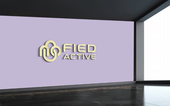 3D Logo Mockup Sign for Office Reception