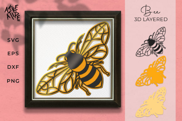 Bee 3D Layered: Design Depth and Dimension