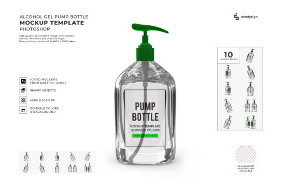 Bringing Sanitizer Packaging to Life with the Alcohol Gel Pump 3D Mockup Bundle