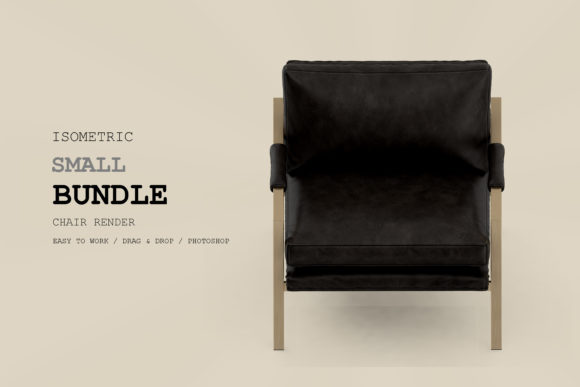 Elevate Design with Isometric Armchair 3D Rendering Pack 85