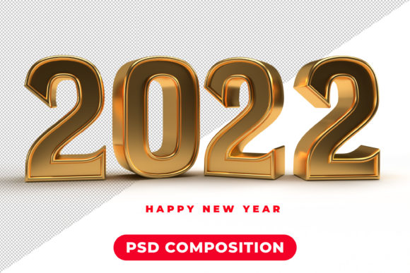 Gold 2022 New Year 3D Rendering: A Designer's Guide