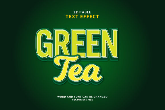 Green Tea 3D Editable Text Effect