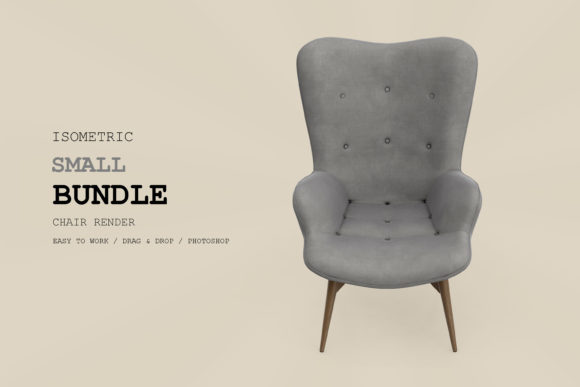 Isometric Armchair 3D Rendering: Pac 127