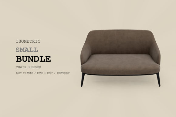 Isometric Armchair 3D Rendering Pack