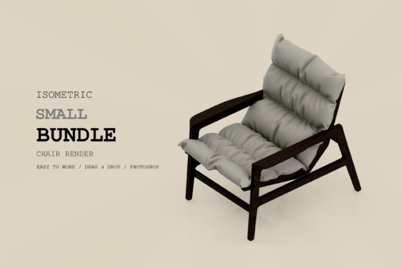 Isometric Armchair 3D Rendering Pack 68: Practical Uses for Designers, Marketers, and Content Creators