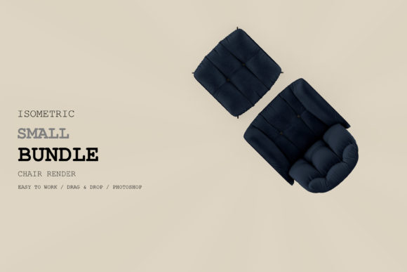 Isometric Armchair Render Pack: Design Inspiration