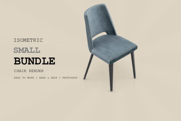 Isometric Chair 3D Render Pack 163
