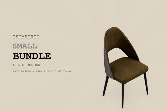 Isometric Chair 3D Render Pack 203: Real Scenarios for Designers, Marketers, and Creators