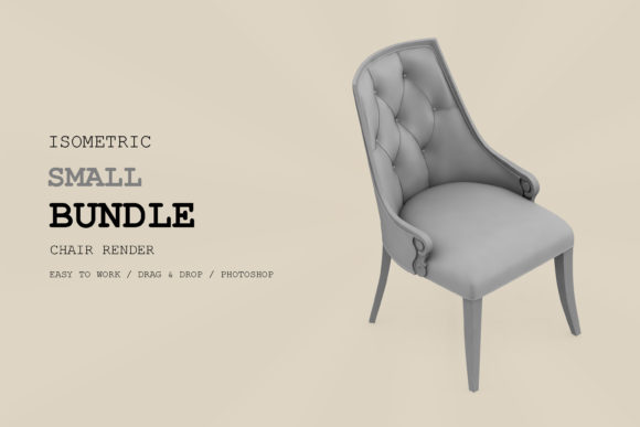 Isometric Chair 3D Render Pack 252