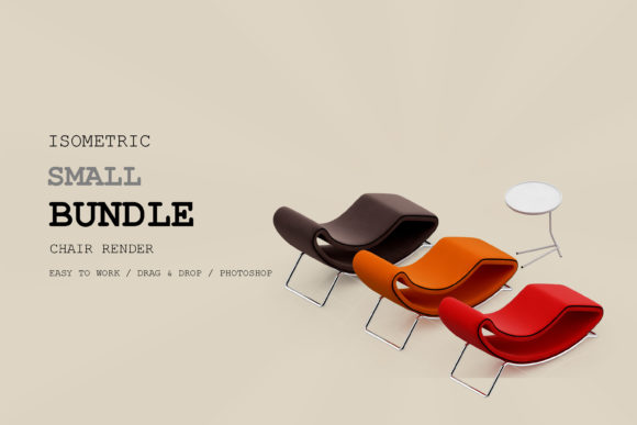 Isometric Chair 3D Render Pack 257