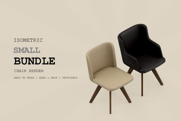 Isometric Chair 3D Render Pack 262