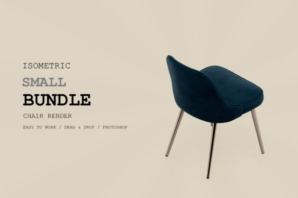 Isometric Chair 3D Render Pack 283 for Designers