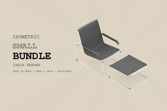 Isometric Chair 3D Render Pack 34: Practical Visuals for Modern Projects