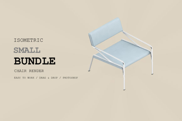 Isometric Chair 3D Render Pack 95 for Visual Projects
