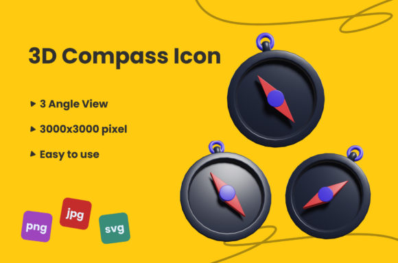 The 3D Compass Icon in Modern Design