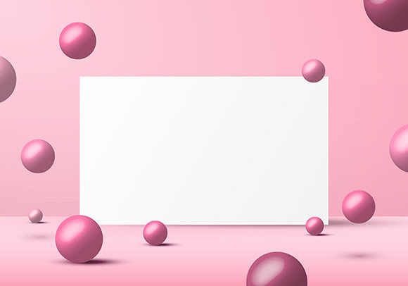 The Allure of 3D Pink Sphere Shapes on a White Backdrop